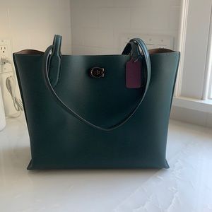 *RARE Forest* Coach Leather Willow Tote